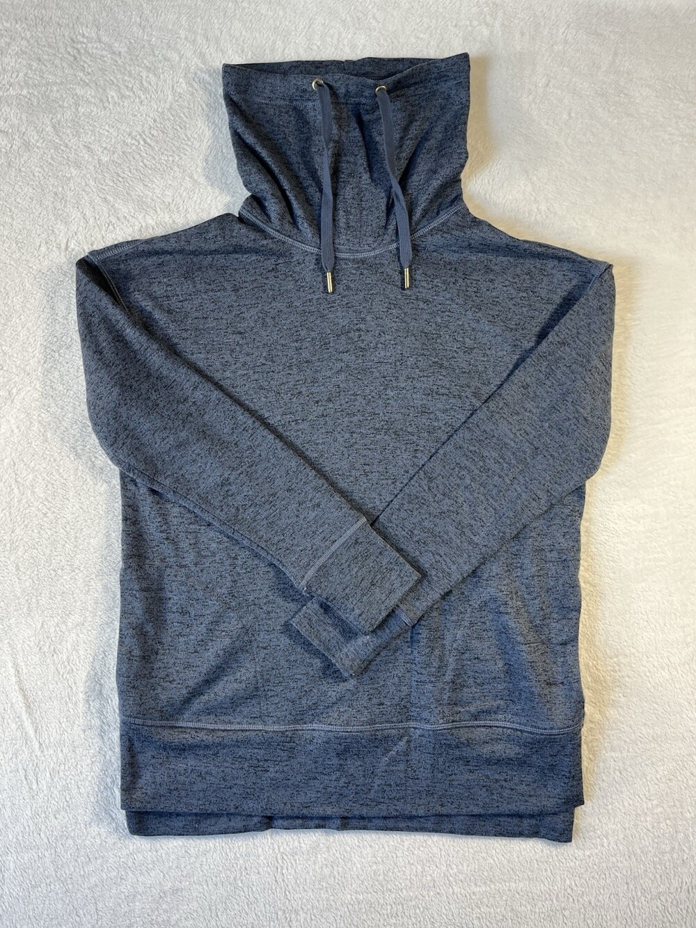 Old Navy Active Sweatshirt Women’s XS Drawstring Mock Neck Tunic Pockets Blue